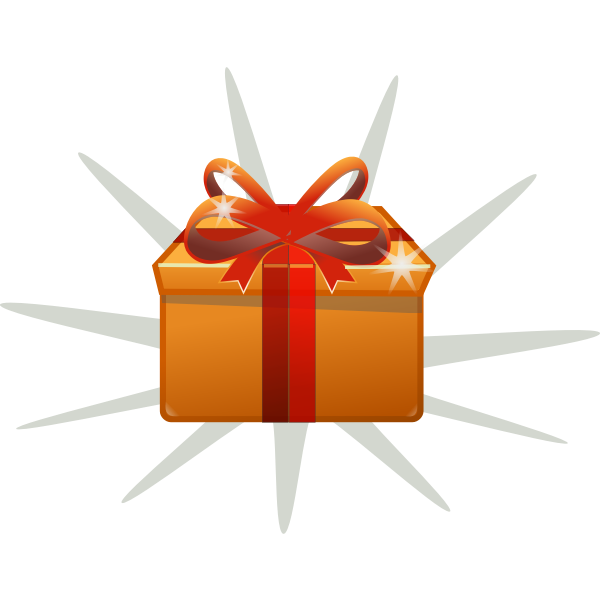 SVG Vector drawing of gift box