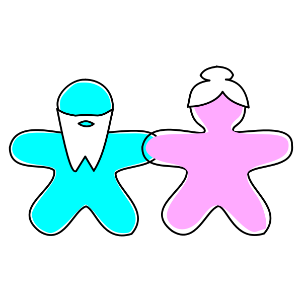 SVG Vector drawing of gingerbread figures
