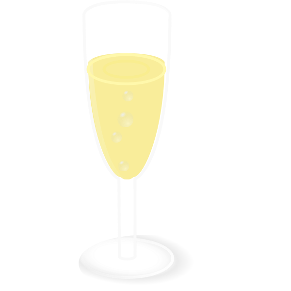 SVG Vector drawing of glass of champagne