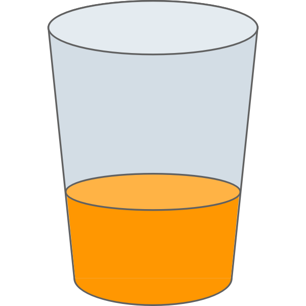 SVG Vector drawing of glass of juice