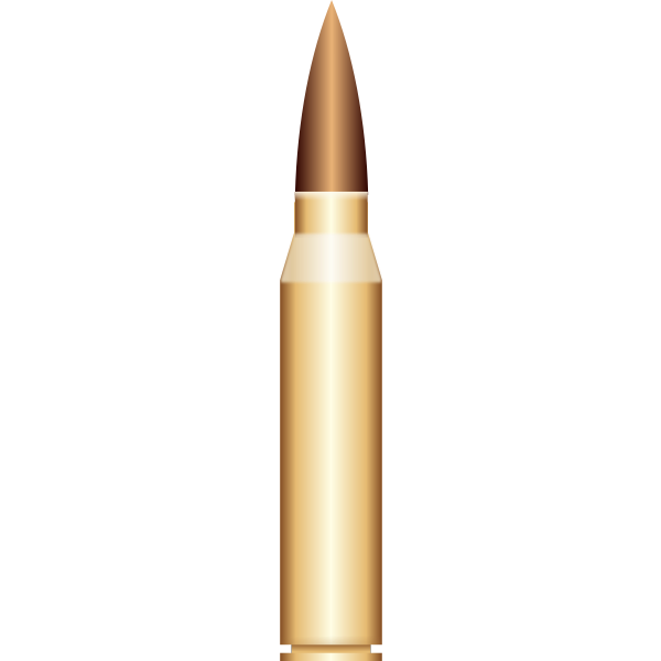 SVG Vector drawing of gold bullet