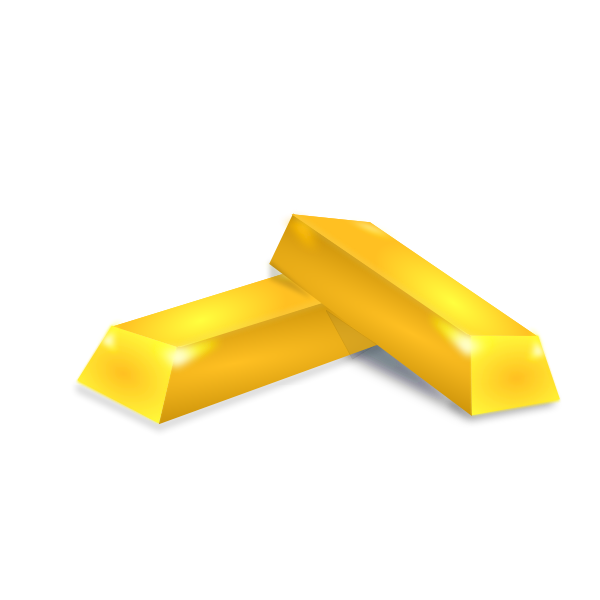 SVG Vector drawing of gold bullions