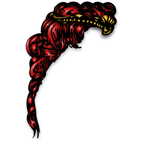 SVG Vector drawing of gold maiden hair element