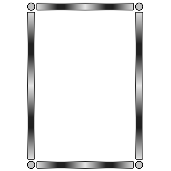 SVG Vector drawing of gray border with gradient