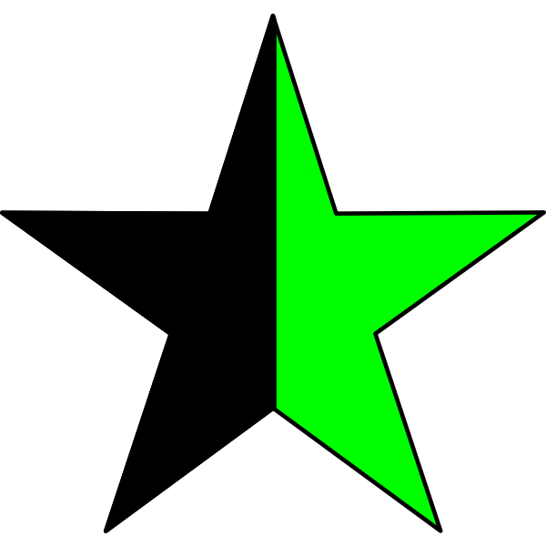 SVG Vector drawing of green anarchism symbol