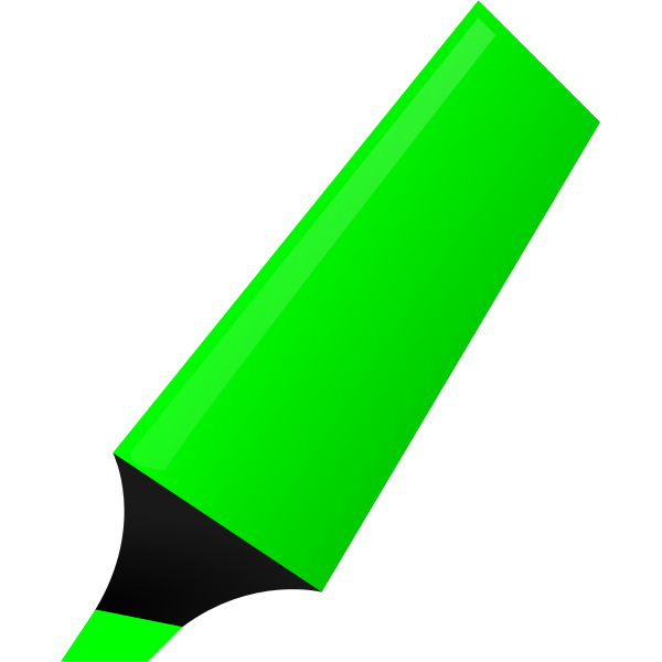 SVG Vector drawing of green highlighter