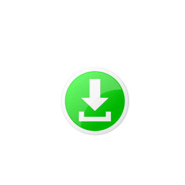 SVG Vector drawing of green round download icon