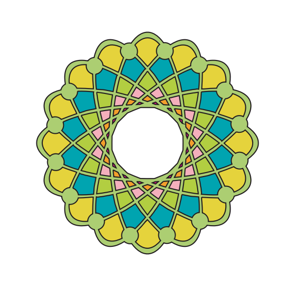 SVG Vector drawing of green shaded ring