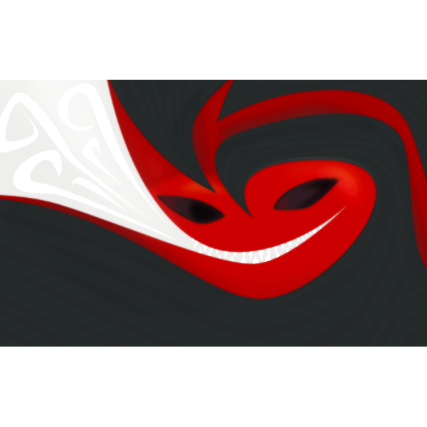 SVG Vector drawing of grinning heart wallpaper