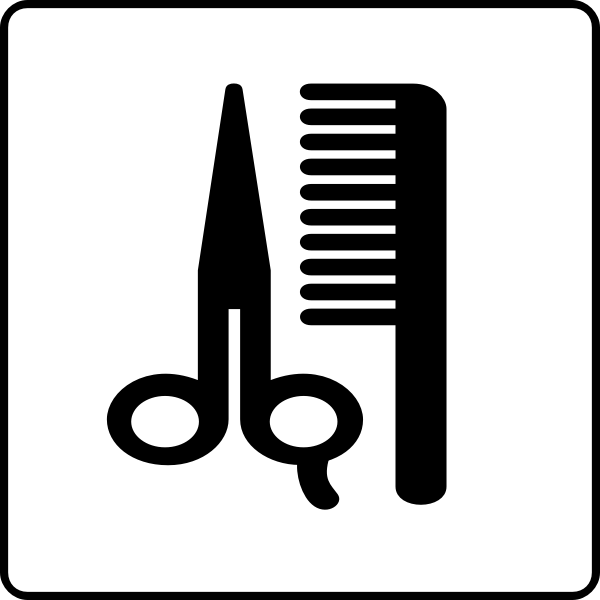 SVG Vector drawing of hairdressing salon hotel symbols