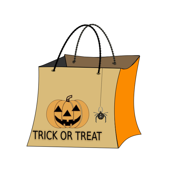 SVG Vector drawing of halloween bag