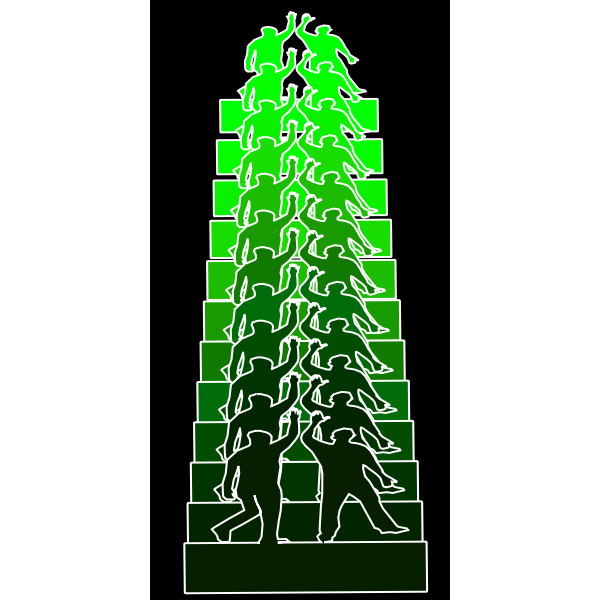SVG Vector drawing of high five green remix