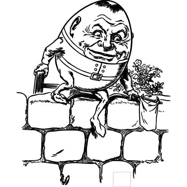 SVG Vector drawing of humpty dumpty jumps the fence