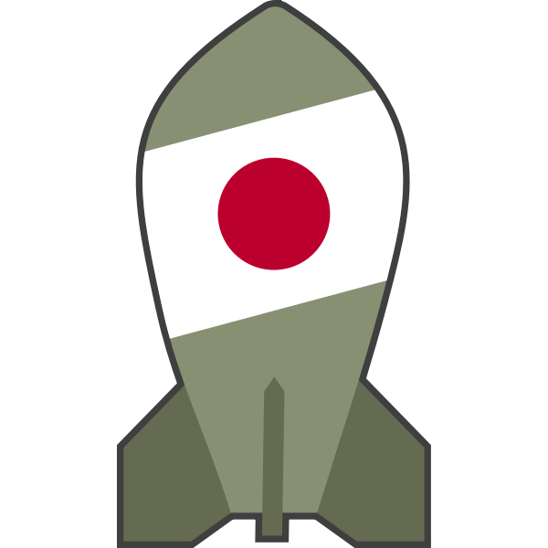 SVG Vector drawing of hypothetical Japanese nuclear bomb