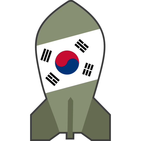SVG Vector drawing of hypothetical South Korean nuclear bomb