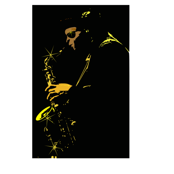 SVG Vector drawing of jazz musician