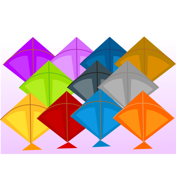 SVG Vector drawing of kites