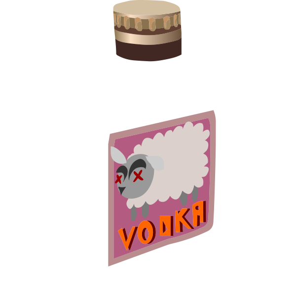 SVG Vector drawing of label of Russian vodka