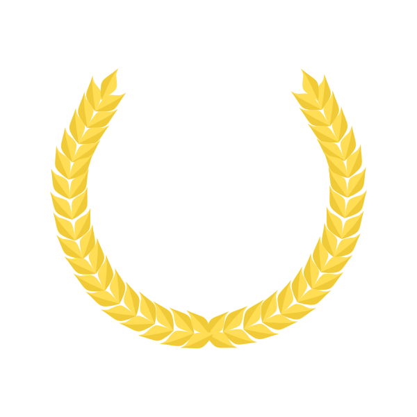 SVG Vector drawing of laurel wreath with golden wheat