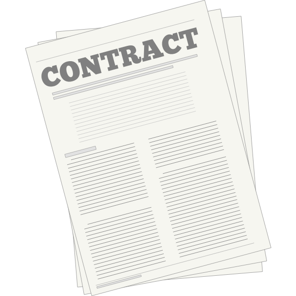 SVG Vector drawing of legal contract icon