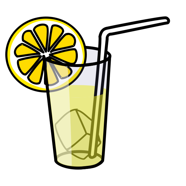 SVG Vector drawing of lemonade in glass