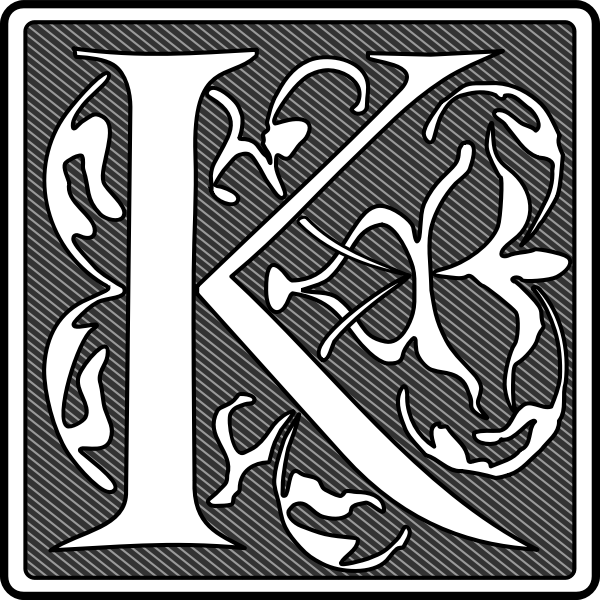 SVG Vector drawing of letter K remix