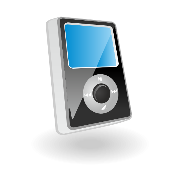 SVG Vector drawing of loudspeaker on abstract background
