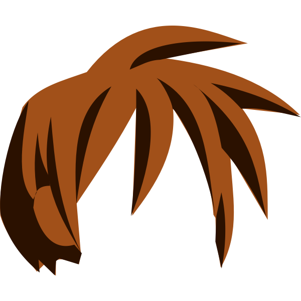 SVG Vector drawing of manga kid hair element