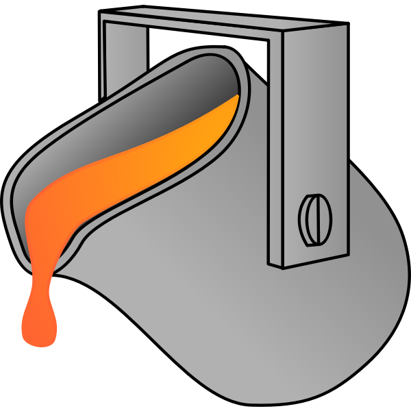SVG Vector drawing of melting pot