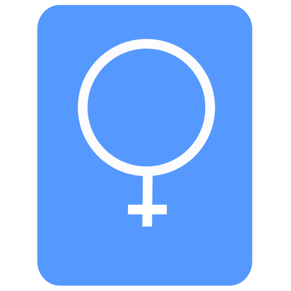 SVG Vector drawing of modern blue women039s toilet sign