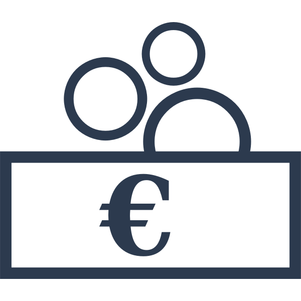 SVG Vector drawing of money exchange sign