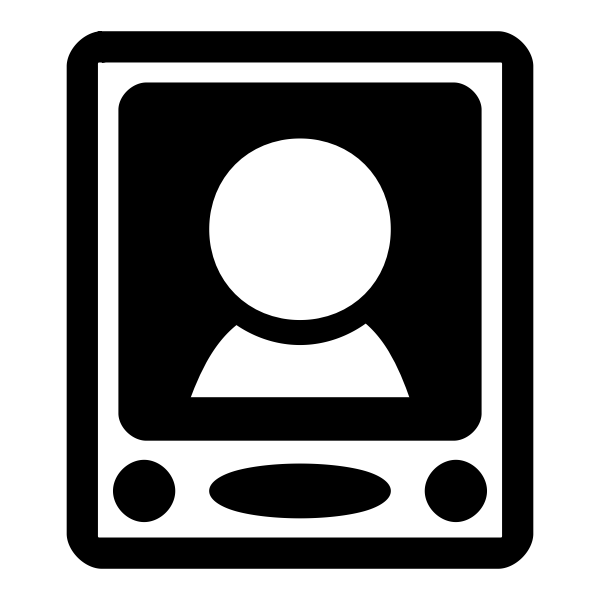 SVG Vector drawing of mono palm-pilot