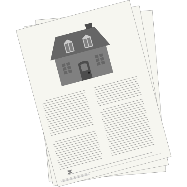 SVG Vector drawing of mortgage agreement