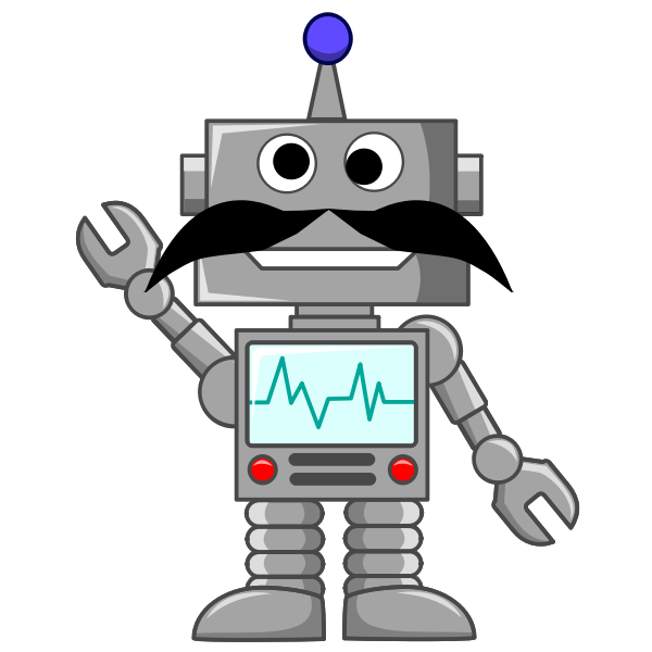 SVG Vector drawing of mustache-bot