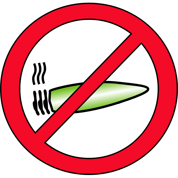 SVG Vector drawing of no cigars symbol