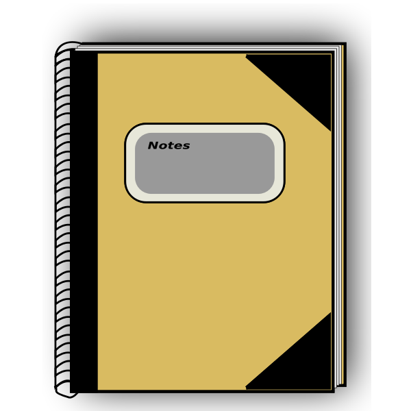 SVG Vector drawing of notebook