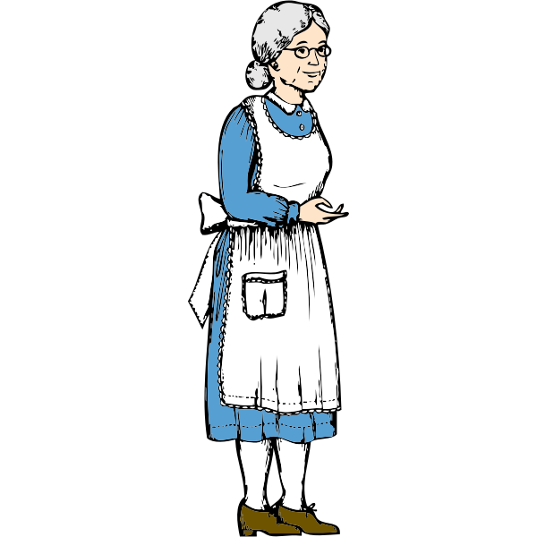 SVG Vector drawing of older woman