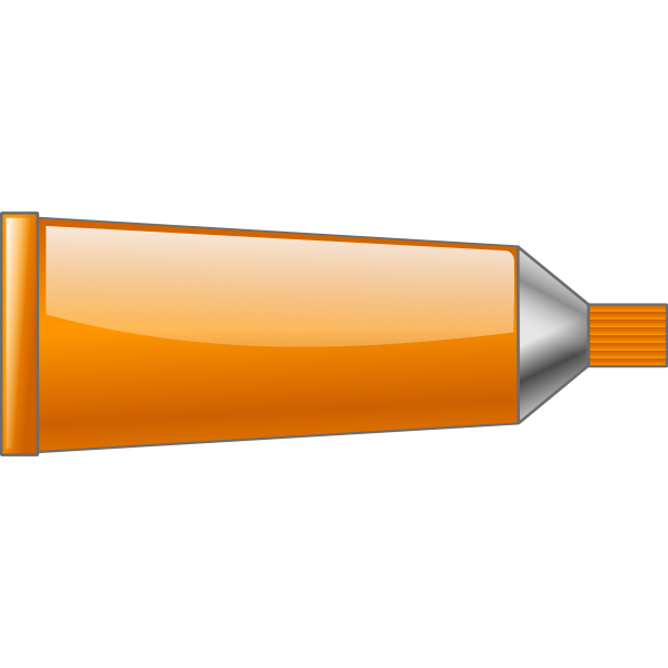 SVG Vector drawing of orange colour tube