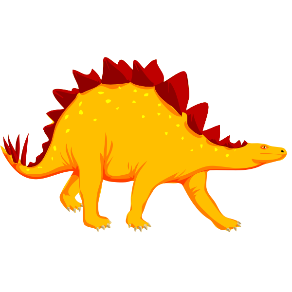 SVG Vector drawing of orange reptile