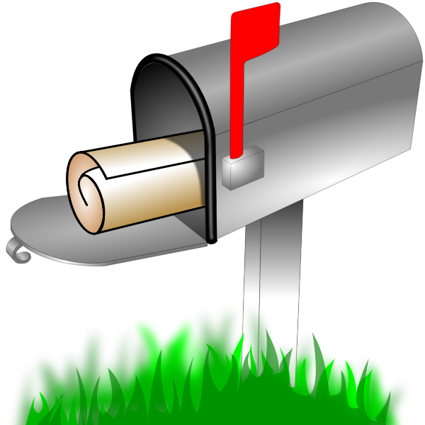 SVG Vector drawing of outdoor home mailbox
