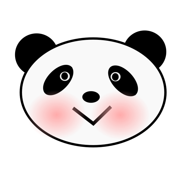 SVG Vector drawing of panda