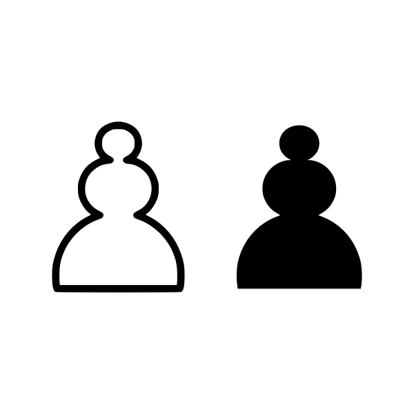 SVG Vector drawing of pawn chess sign