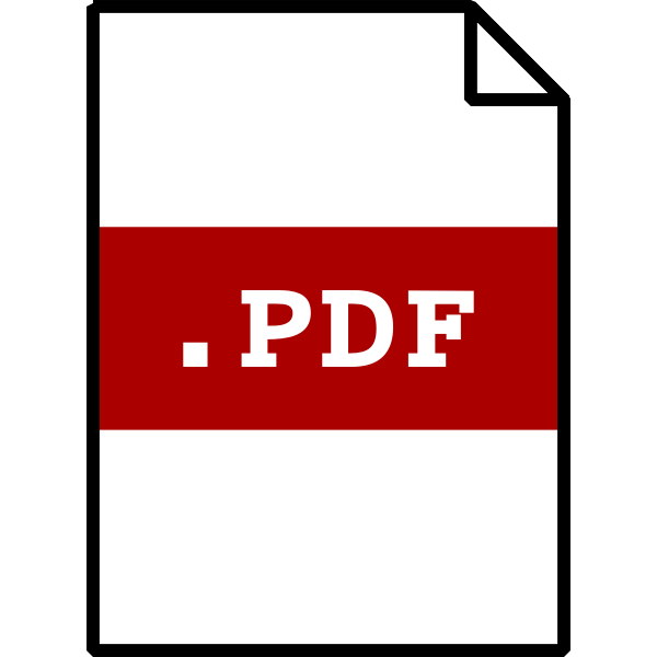 SVG Vector drawing of pdf file type computer icon
