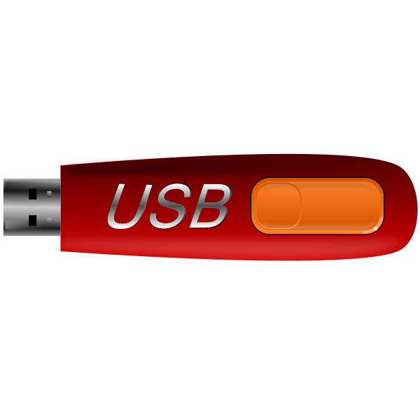SVG Vector drawing of pen shaped USB memory stick