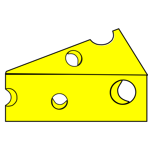 SVG Vector drawing of piece of cheese