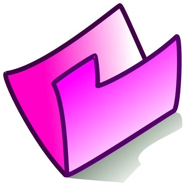 SVG Vector drawing of pink PC folder icon