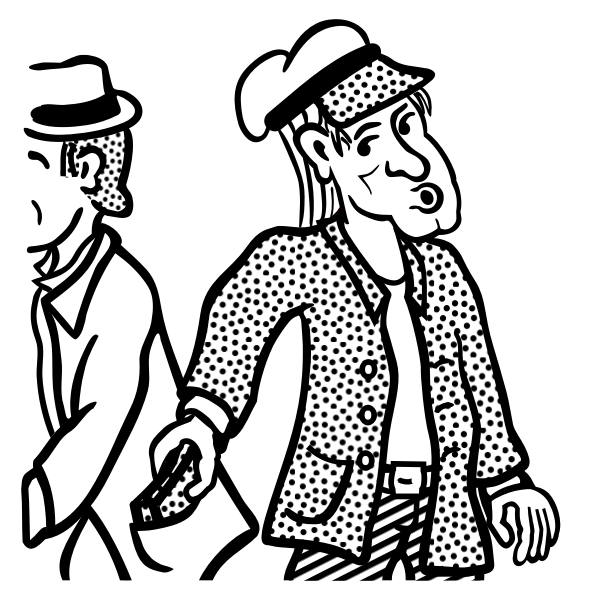 SVG Vector drawing of pocket thief