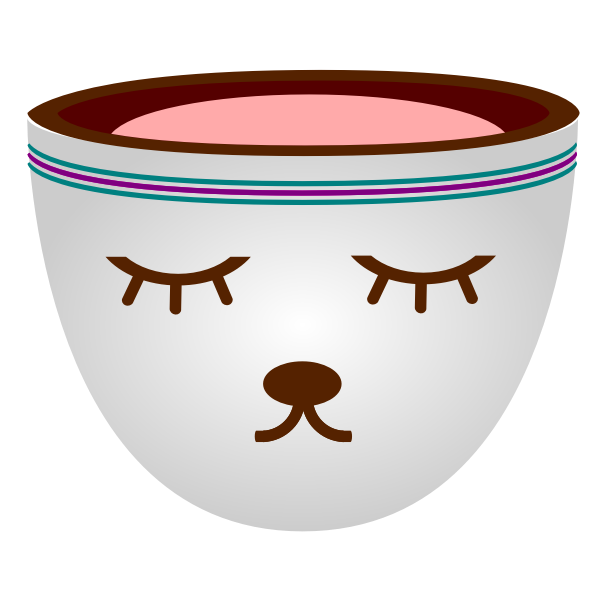 SVG Vector drawing of polar bear face cup