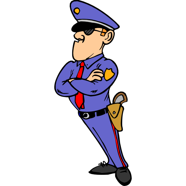 SVG Vector drawing of police man