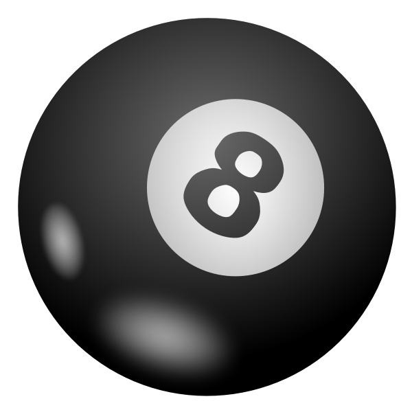 SVG Vector drawing of pool ball 8